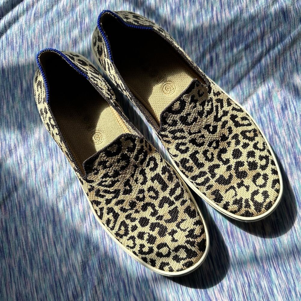 Rothys Slip On Sneaker Womens 9 Leopard Cheetah Cat Limited Edition Flats